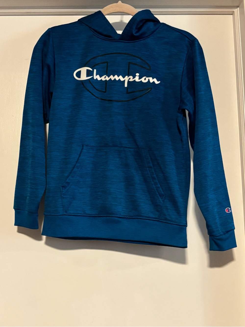 Champion Royal Blue Athletic Hoodie with Logo Tag